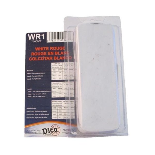 Dico Dico 7100962 Rouge Buffing Compound for Use with Buffing Wheels; White - Brick 7100962
